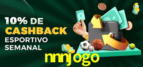 10% de bônus de cashback na nnnjogo